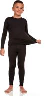stay warm and cozy: bodtek boys thermal long underwear set - perfect pajamas or base layer leggings & shirt for kids logo