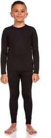 img 3 attached to Stay Warm and Cozy: Bodtek Boys Thermal Long Underwear Set - Perfect Pajamas or Base Layer Leggings & Shirt for Kids