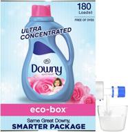 🌸 downy april fresh scent - dye-free ultra concentrated fabric softener liquid eco-box, 180 loads logo