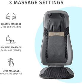 img 3 attached to HoMedics Shiatsu Elite II Massage Cushion: Ultimate Relaxation with Heat, Multiple Massage Styles & Zones, Spot Massage, User-Friendly Controller, Chair Straps