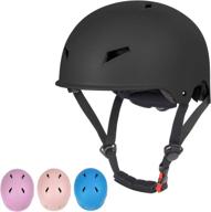 🛴 adjustable skateboard helmet for kids and adults - impact resistant cycling helmet in 3 sizes for multi-sport activities like biking, roller skating, scooting, and tricycling logo