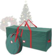 🎄 christmas tree storage bag set with wreath storage bag – fits 7.5 ft disassembled artificial tree, waterproof material, carry handles & zippered closure логотип
