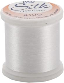 img 2 attached to 🧵 100wt T-12 Silk Thread - YLI 20210-WHT, 200m - White