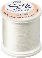 🧵 100wt t-12 silk thread - yli 20210-wht, 200m - white logo