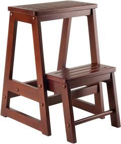 img 4 attached to 🪑 Winsome Wood Antique Walnut Stool - Classic and Elegant Seating Solution