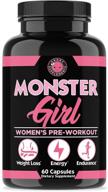 💪 monster girl women’s pre-workout + recovery with apple cider vinegar & garcinia cambogia - weight loss and shaping support, energy boost w/ caffeine, yerba mate, ginseng & guarana (1-bottle) logo