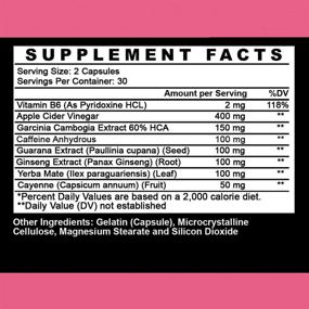 img 2 attached to 💪 Monster Girl Women’s Pre-Workout + Recovery with Apple Cider Vinegar & Garcinia Cambogia - Weight Loss and Shaping Support, Energy Boost w/ Caffeine, Yerba Mate, Ginseng & Guarana (1-Bottle)