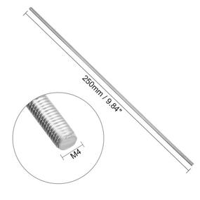 img 3 attached to 2-Pack Awclub M4 x 250mm Fully Threaded Rods - 304 Stainless Steel, Ideal for Anchor Bolts, Clamps, Hangers, and U-Bolts