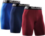 neleus athletic compression short black sports & fitness for team sports logo