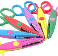 🖌️ ucec 6 colorful decorative paper edge scissor set: perfect for teachers, crafts, scrapbooking, and kids design logo