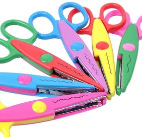 img 4 attached to 🖌️ UCEC 6 Colorful Decorative Paper Edge Scissor Set: Perfect for Teachers, Crafts, Scrapbooking, and Kids Design