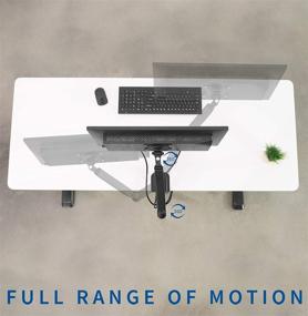 img 1 attached to 🖥️ VIVO Articulating Single Arm Desk Mount Stand - Max VESA 100x100, 17-27" Monitor Screens, Black (STAND-V101O)