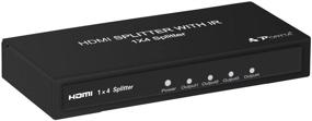 img 4 attached to 🔌 Portta HDMI Splitter 4 Port 1x4 v1.3 with IR Remote - Full HD 1080p, 3D, and HD Audio Support for HDTV