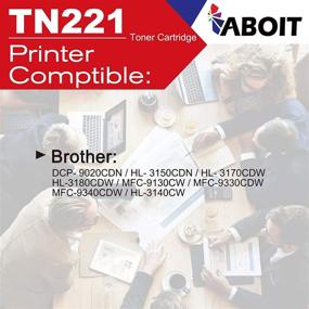 img 2 attached to 🖨️ ABOIT Compatible Toner Cartridge Replacement for Brother TN221 TN-221 TN225 for HL-3170CDW HL-3140CW MFC-9340CDW HL-3180CDW MFC-9130CW MFC-9330CDW DCP-9020CDN Printer Tray - 2 Pack of Black Cartridges