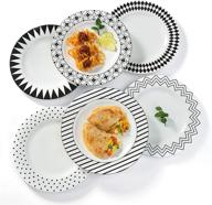 🍽️ 6-piece ceramic dinner set - anbncn inch, with unique variations logo