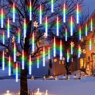 🌈 colorful bestfire led meteor shower lights: waterproof falling raindrop light for home xmas tree garden outdoor decoration логотип