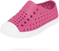 👟 native jefferson child water proof shoes in hollywood pink/shell white - size 9 medium us toddler: stylish and functional footwear for baby girls logo