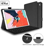 📱 mangotek ipad pro keyboard case - slim combo lightweight folio pu leather cover for 10.5-inch ipad pro air (2019) with wireless smart connector keyboard logo