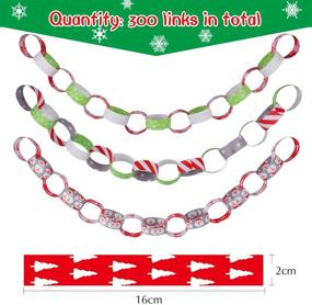 img 3 attached to 🎉 TUPARKA 300 Pcs Festive Paper Chains: Vibrant Christmas Craft Decorations for Joyful Parties