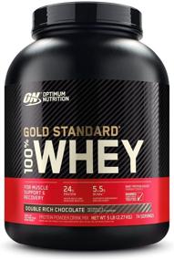 img 4 attached to 🍫 Double Rich Chocolate Optimum Nutrition Gold Standard 100% Whey Protein Powder - 5 Pound (Packaging May Vary)