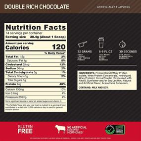 img 2 attached to 🍫 Double Rich Chocolate Optimum Nutrition Gold Standard 100% Whey Protein Powder - 5 Pound (Packaging May Vary)