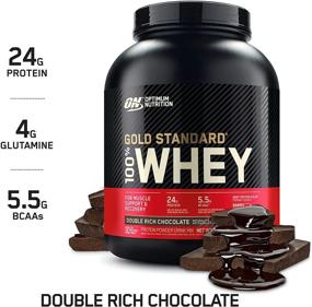 img 3 attached to 🍫 Double Rich Chocolate Optimum Nutrition Gold Standard 100% Whey Protein Powder - 5 Pound (Packaging May Vary)