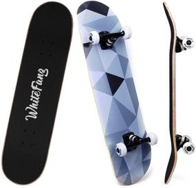 img 4 attached to 🛹 WhiteFang Complete Skateboard for Beginner Skaters