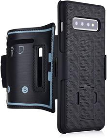 img 1 attached to 📱 ChuangXinFull Samsung Galaxy S10 Plus Sport Armband: Secure Workout Armband Case with Key/Card Holder (Black, S10 Plus)