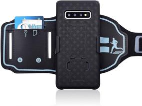 img 3 attached to 📱 ChuangXinFull Samsung Galaxy S10 Plus Sport Armband: Secure Workout Armband Case with Key/Card Holder (Black, S10 Plus)