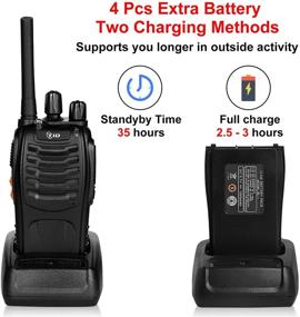 img 1 attached to 📞 TIDRADIO TD-V2: 4 Pack Walkie Talkies for Adults with Long Range & Acoustic Earpiece