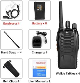 img 3 attached to 📞 TIDRADIO TD-V2: 4 Pack Walkie Talkies for Adults with Long Range & Acoustic Earpiece