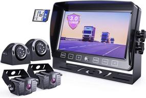 img 4 attached to Enhanced eRapta 3.0 Backup Camera System with 7'' Monitor: RV Trucks Side/Front/Rear View Back Up Camera DVR System, IP69 Waterproof, 4 Cameras 4 Channels - Prevent Blind Spots, EHD4