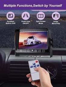 img 2 attached to Enhanced eRapta 3.0 Backup Camera System with 7'' Monitor: RV Trucks Side/Front/Rear View Back Up Camera DVR System, IP69 Waterproof, 4 Cameras 4 Channels - Prevent Blind Spots, EHD4