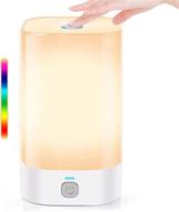 optimized led table lamp: cordless bedside lamp with adjustable warm whites, rgb colors, memory function, and non-flicker night light mode for bedroom, nursery, kids room, and reading логотип