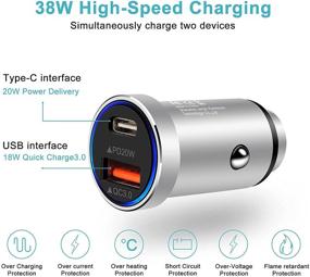 img 3 attached to USB C Car Charger 38W Adapter