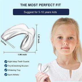 img 3 attached to 🦷 Children's Dental Guard for Teeth Grinding, Set of 4 Bite Guards with Case, Stop Clenching Bruxism, Teeth Whitening Tray & Sports, Moldable Bite Guards for Kids (Aged 5-10 Years)