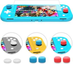 img 1 attached to 🎮 HEYSTOP Nintendo Switch Lite Case: PC Clear Protective Cover with Tempered Glass Screen Protector & Thumb Stick Caps