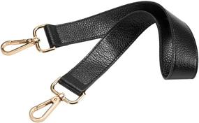 img 2 attached to 👜 25-inch Handbag Shoulder Bag Leather Strap with Gold Tone Buckles - Top Choice for Replacement