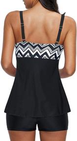 img 1 attached to Bathing Tankini Swimsuits Swimwear Boyshorts Women's Clothing in Swimsuits & Cover Ups