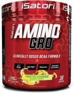 разожги свою производительность с порошком isatori amino-gro bcaa - биоактивные пептиды и глутамин для оптимальной энергии и восстановления - лимонад (30 порций) логотип