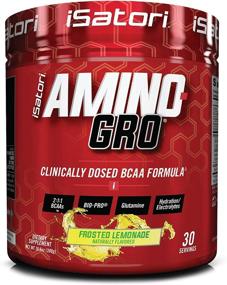 img 4 attached to Разожги свою производительность с порошком iSatori Amino-GRO BCAA - биоактивные пептиды и глутамин для оптимальной энергии и восстановления - Лимонад (30 порций)