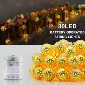 img 3 attached to 🌟 Sparkle up Your Space with Goodia's Battery-Operated LED Globe String Lights in Warm White - Perfect for Bedroom, Curtain, Patio, Lawn, Landscape, Fairy Garden, Home Decor, Wedding, Holiday, Christmas Tree, and Party