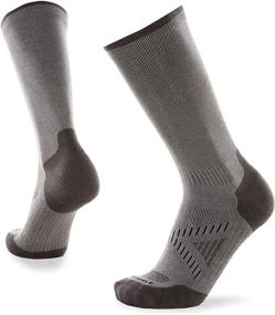 img 4 attached to Bent Mid Calf Moisture Wicking Gunmetal Sports & Fitness