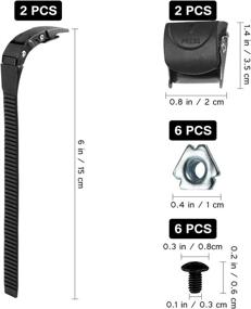 img 1 attached to LIOOBO 2 Набор заменяемых ремней для роликовых коньков со стяжками энергии и винтами - идеальные аксессуары для роликовых коньков мужчин, женщин и детей.