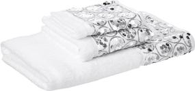 img 4 attached to 🛁 White Sinatra Towel Set by Popular Bath