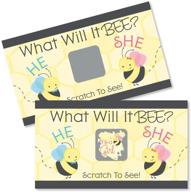 girl bee gender reveal scratch logo