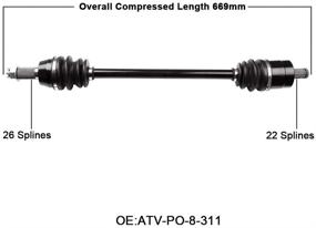 img 1 attached to 🔧 ECCPP CV Вал для 2009-2010 Polaris Ranger 500/700/800 передний левый/правый - Надежная сборка вала из 1 части