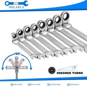 img 1 attached to 🔧 Enhance Efficiency with HELAKLS 12 Piece Flex Head Ratcheting Combination