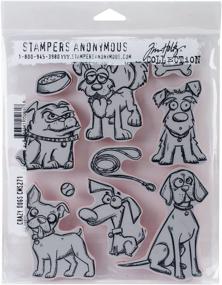 img 2 attached to Stampers Anonymous CMS Set StampersA Cling Stamp THoltz Crazy Dogs - Multi-Colour, 24.6 x 18.9 x 0.5 cm: Enhance Your Crafts with This Whimsical Stamp Set!
