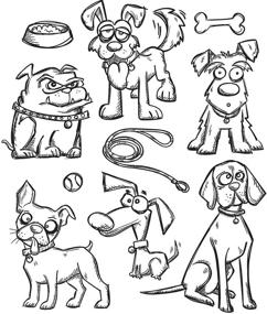 img 1 attached to Stampers Anonymous CMS Set StampersA Cling Stamp THoltz Crazy Dogs - Multi-Colour, 24.6 x 18.9 x 0.5 cm: Enhance Your Crafts with This Whimsical Stamp Set!
